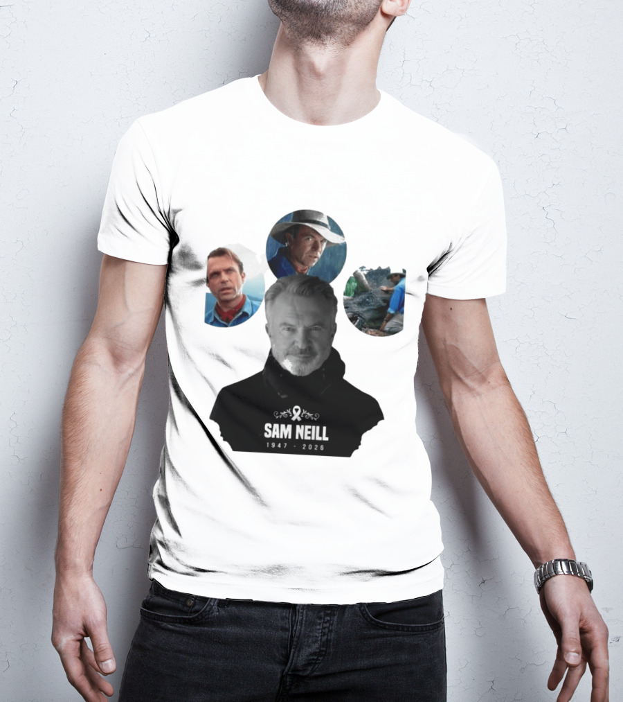 Sam Neill 1947 2026 Jurassic T-Shirt