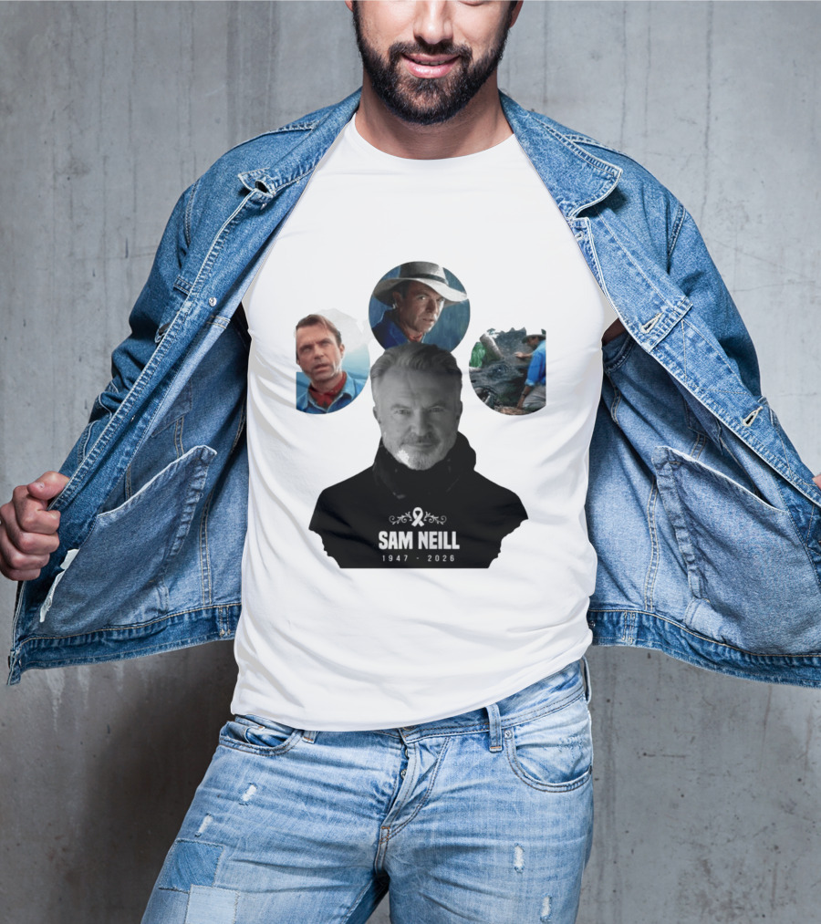 Sam Neill 1947 2026 Jurassic T-Shirt