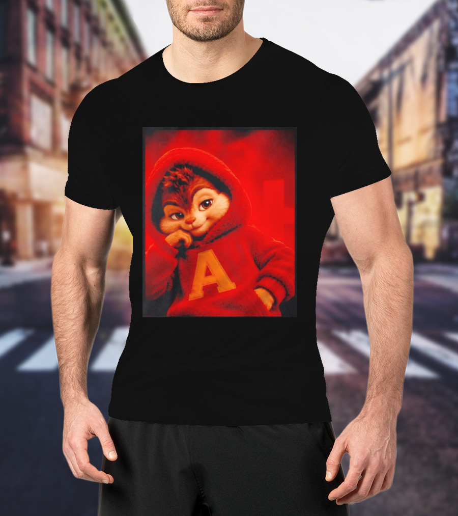 Alvin And The Chipmunks Red A Letter T-Shirt
