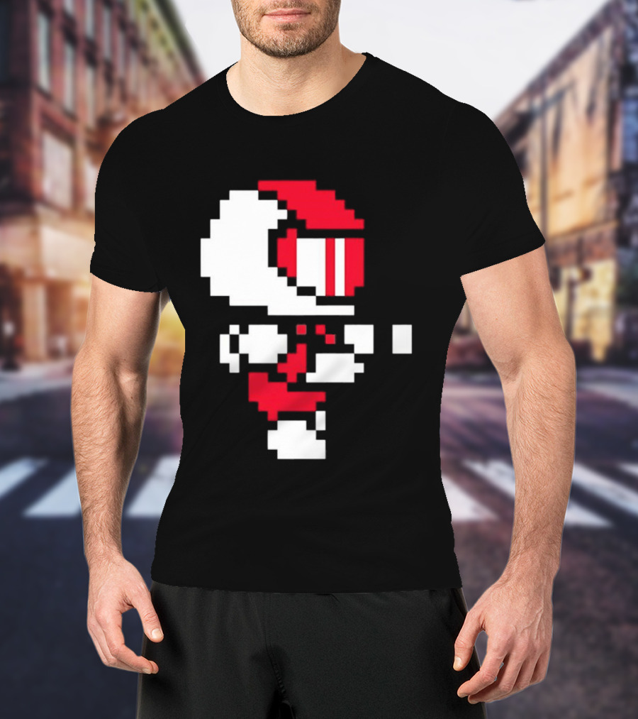 Arcade Pixel Racing Driver Fast Track Helmet Retro Game T-Shirt