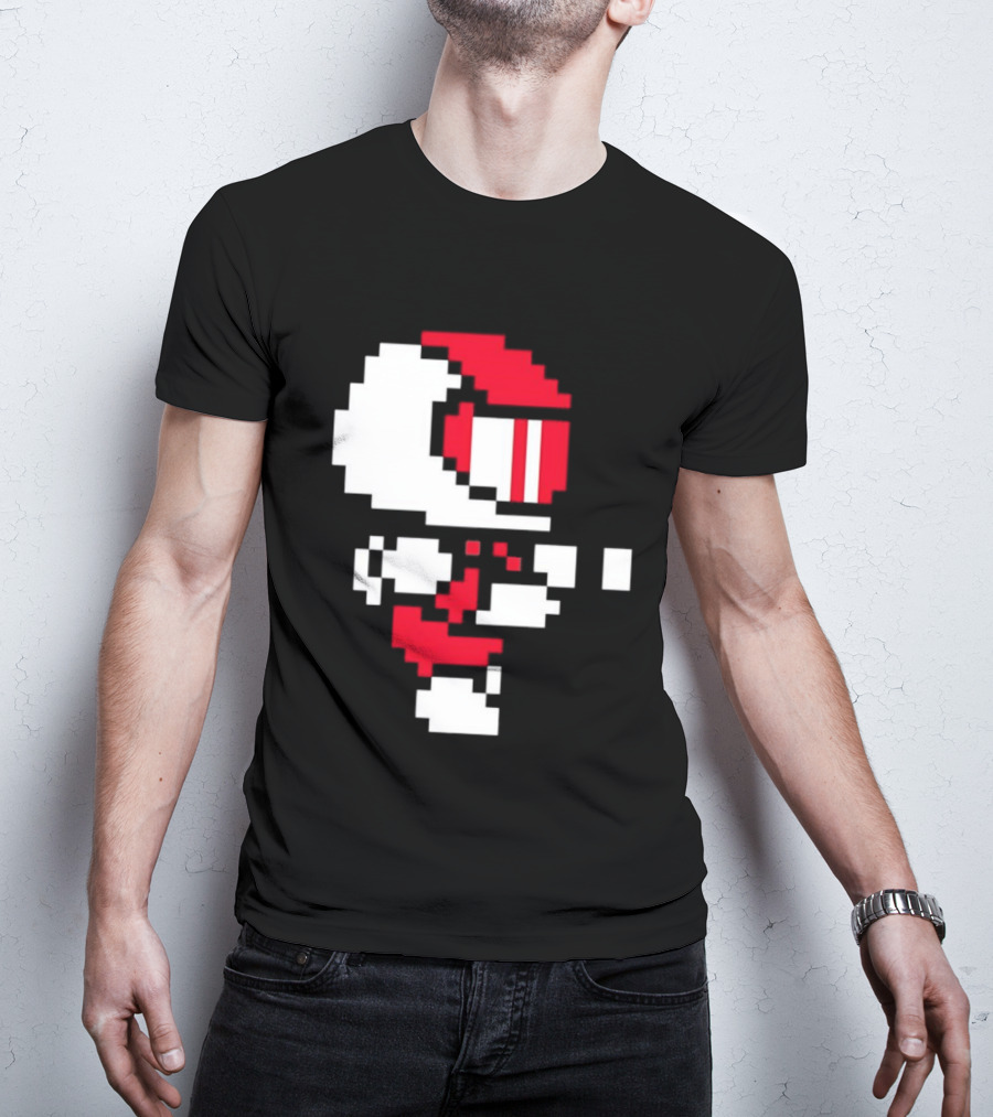 Arcade Pixel Racing Driver Fast Track Helmet Retro Game T-Shirt