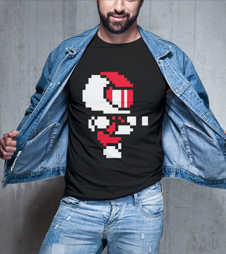 Arcade Pixel Racing Driver Fast Track Helmet Retro Game T-Shirt