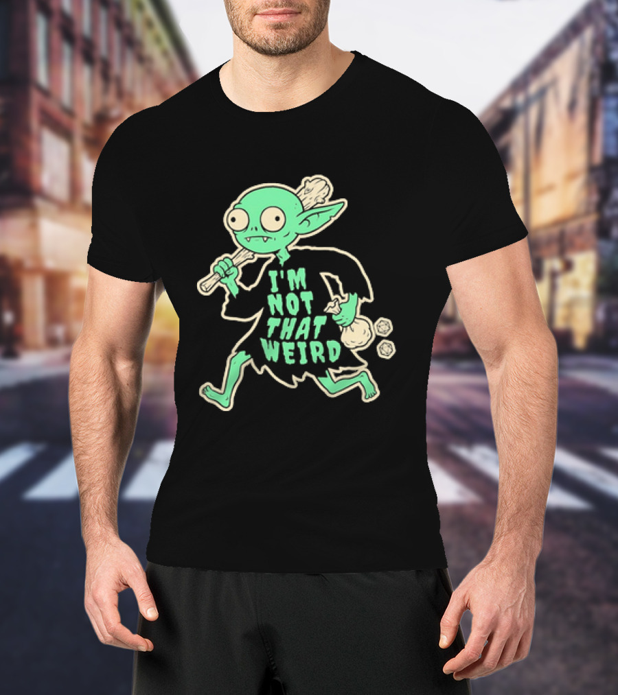 I'm Not That Weird Goblin With D20 Dice Fun Fantasy Role Playing Humor T-Shirt