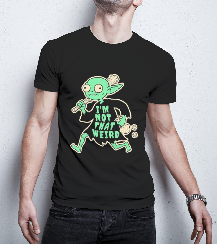 I'm Not That Weird Goblin With D20 Dice Fun Fantasy Role Playing Humor T-Shirt