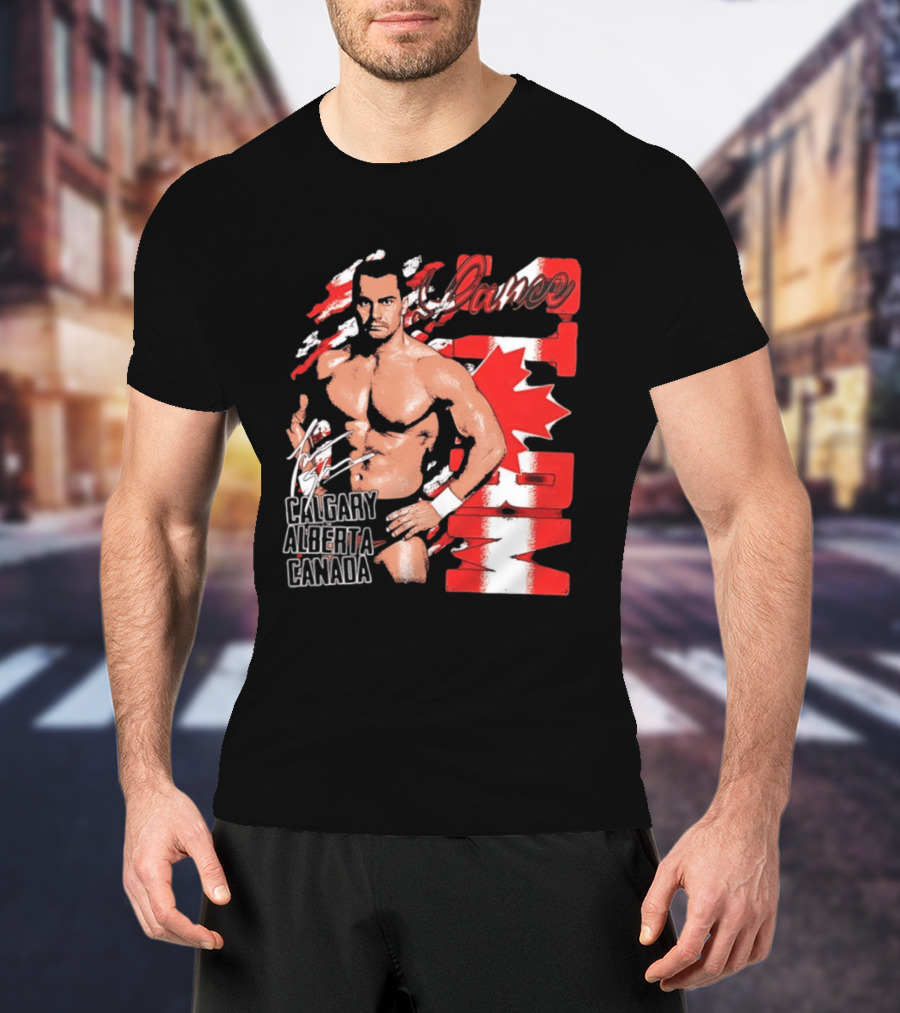 Lance Storm Calgary Alberta Canada Wrestling Icon Red Maple Leaf T-Shirt