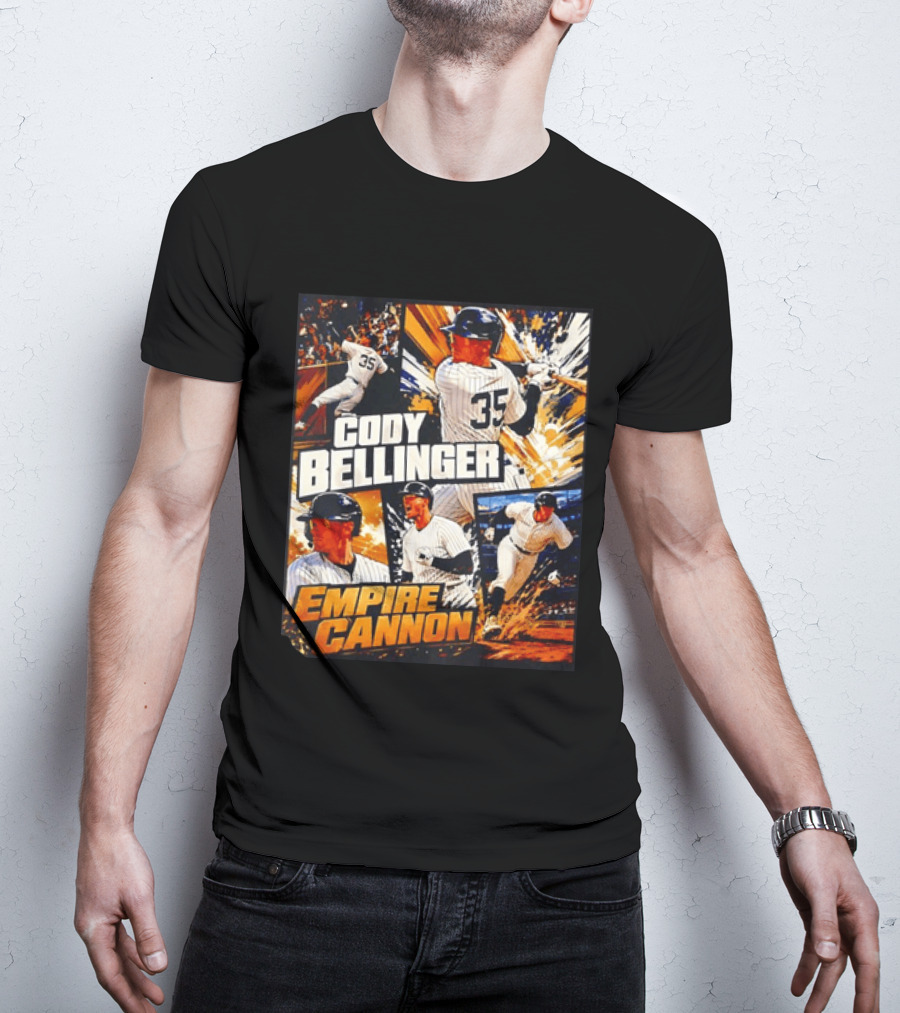 Cody Bellinger Empire Cannon 35 Baseball Action Collage T-Shirt