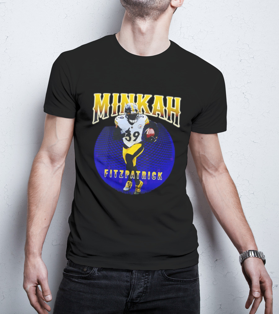 Minkah Fitzpatrick Steelers Number 39 Running Football T-Shirt