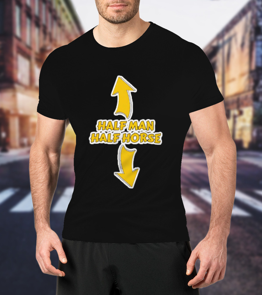 Half Man Half Horse Centaur Mythology Yellow Arrows T-Shirt
