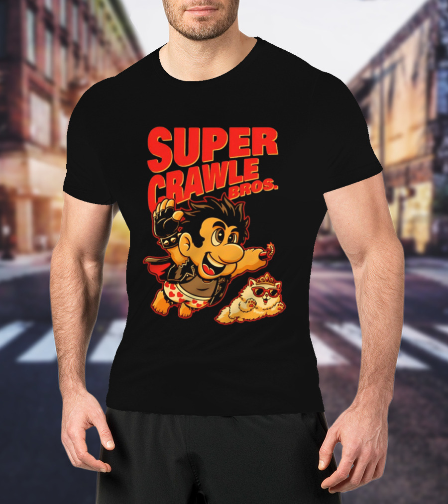 Super Crawler Bros Crowned Cat Rocker T-Shirt
