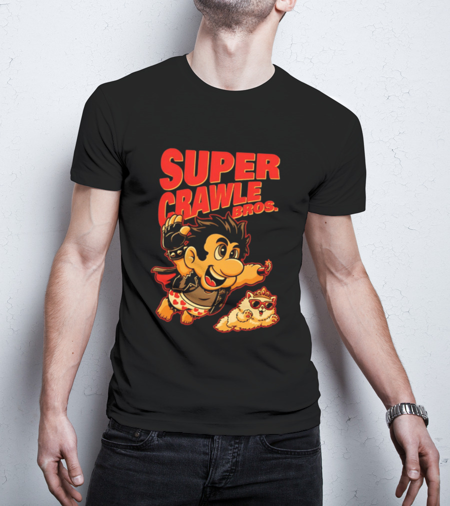 Super Crawler Bros Crowned Cat Rocker T-Shirt
