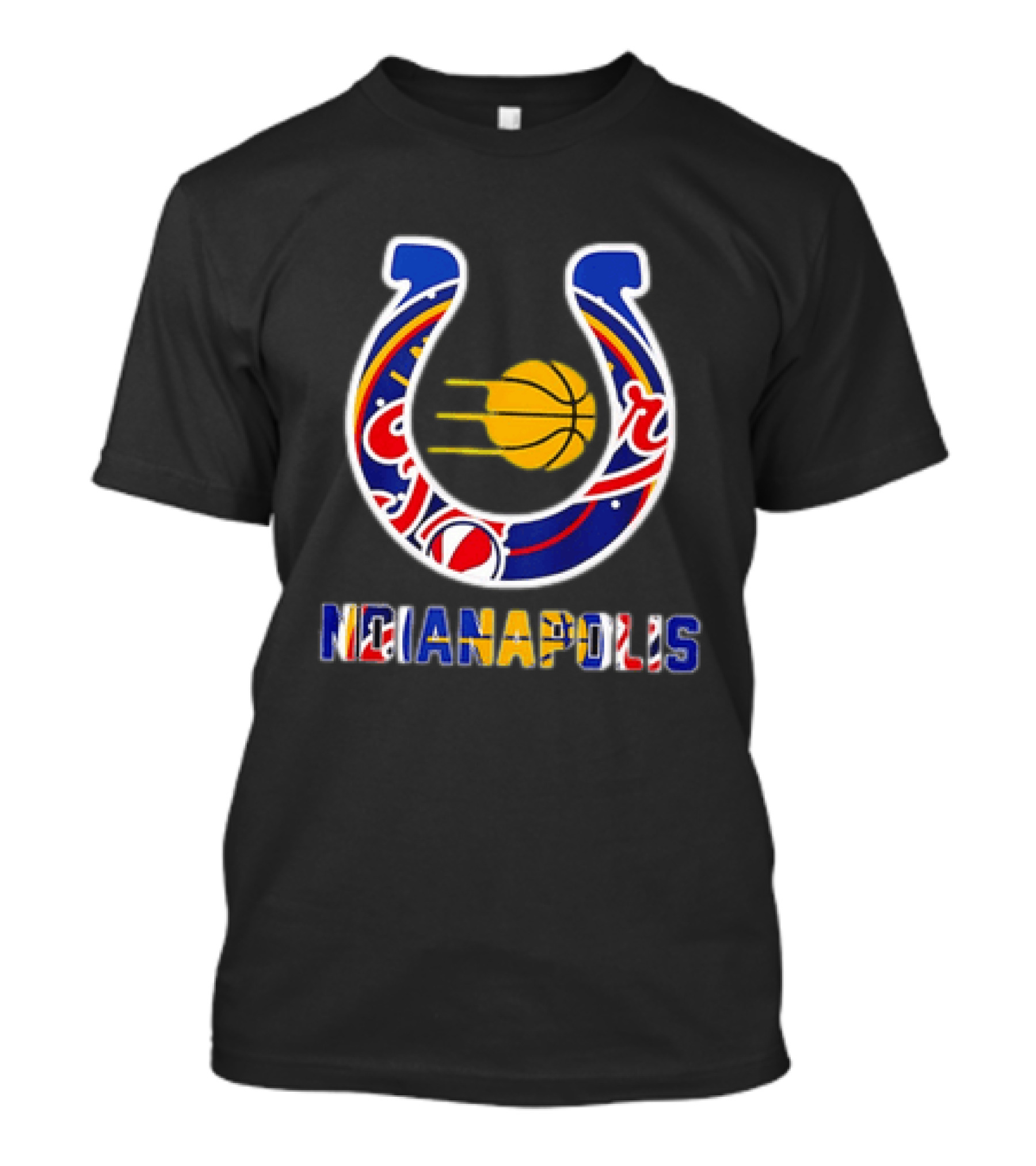 Indianapolis Colts Horseshoe Basketball Combined T-Shirt