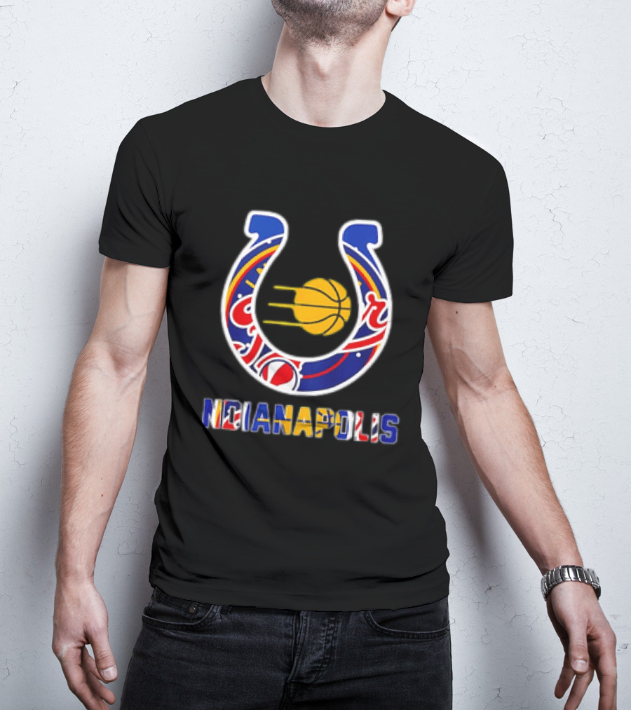 Indianapolis Colts Horseshoe Basketball Combined T-Shirt