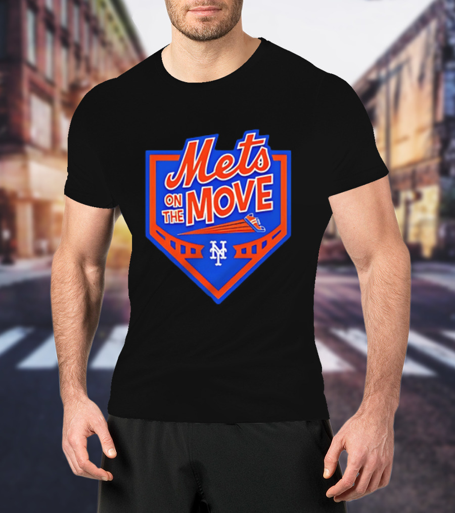 Mets On The Move New York NY Baseball Sneaker T-Shirt