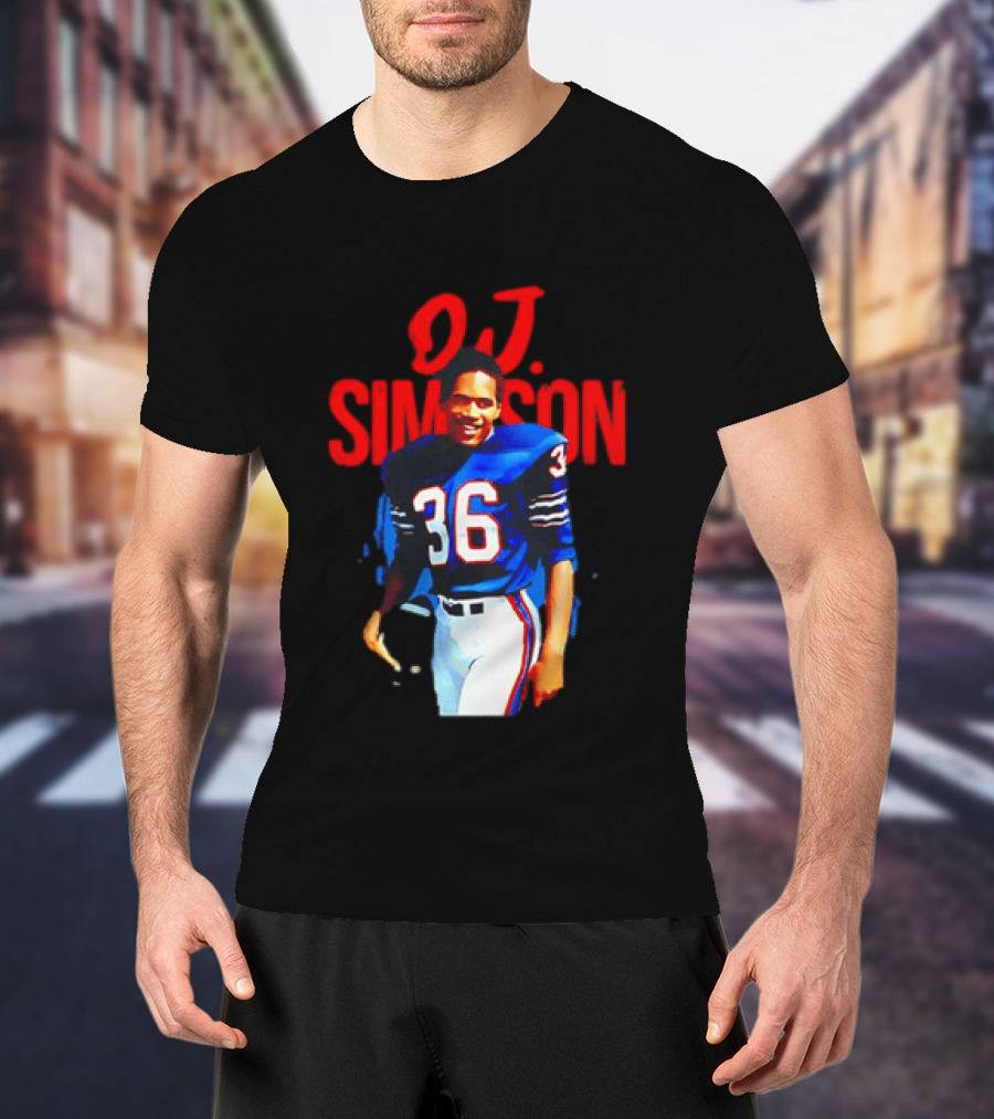 O.J. Simpson 36 Buffalo Bills Football Player T-Shirt