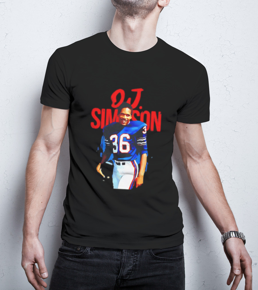 O.J. Simpson 36 Buffalo Bills Football Player T-Shirt