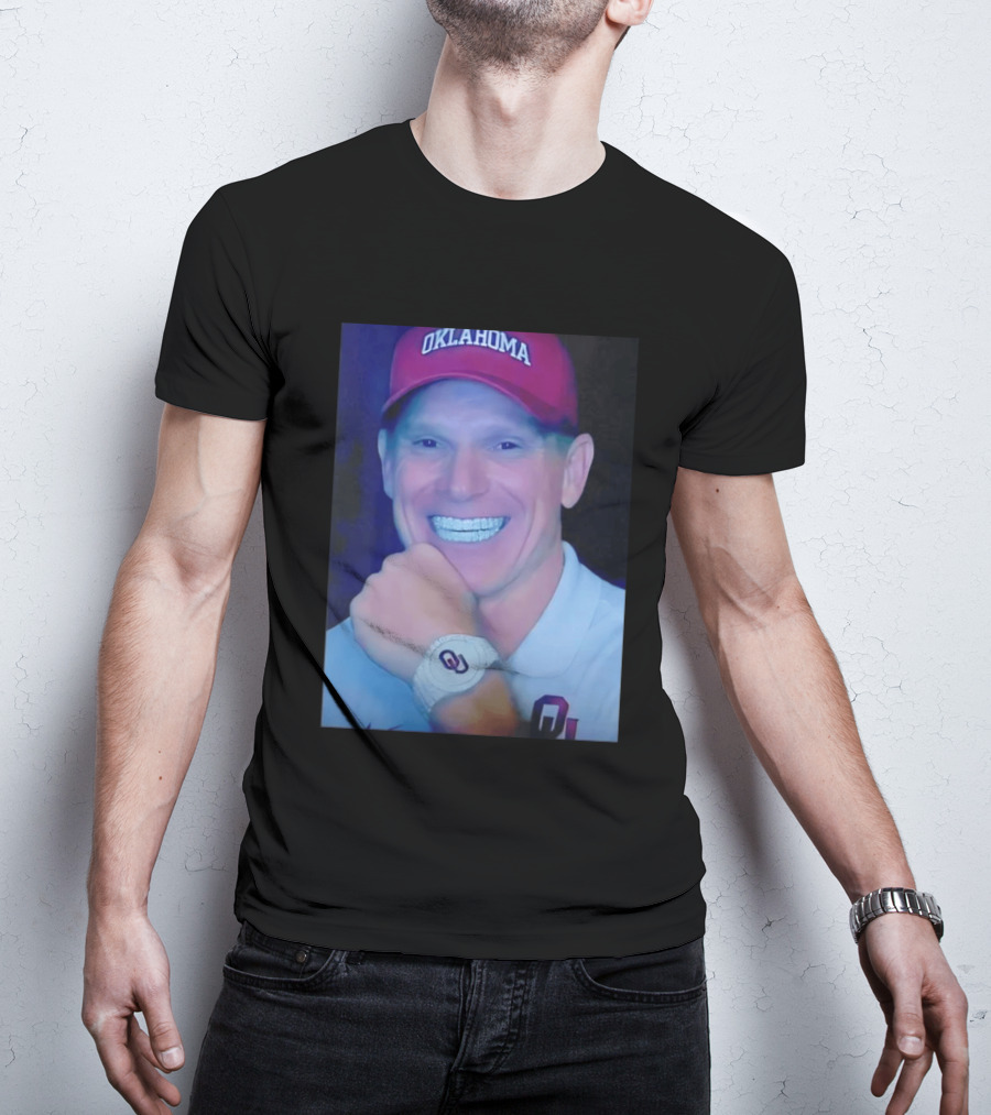 Oklahoma Sooners Brent Venables Smiling With Grill And OU T-Shirt