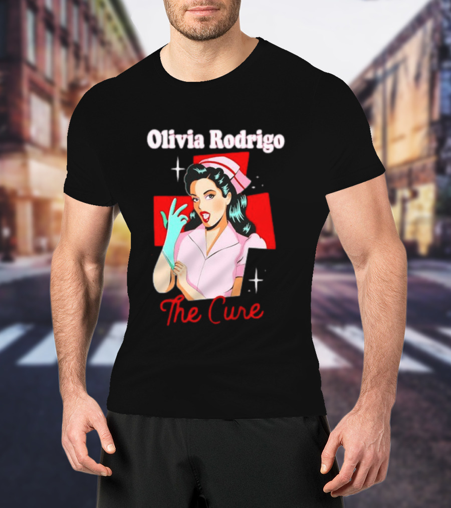 Olivia Rodrigo The Cure Pop Art Style Retro Nurse T-Shirt
