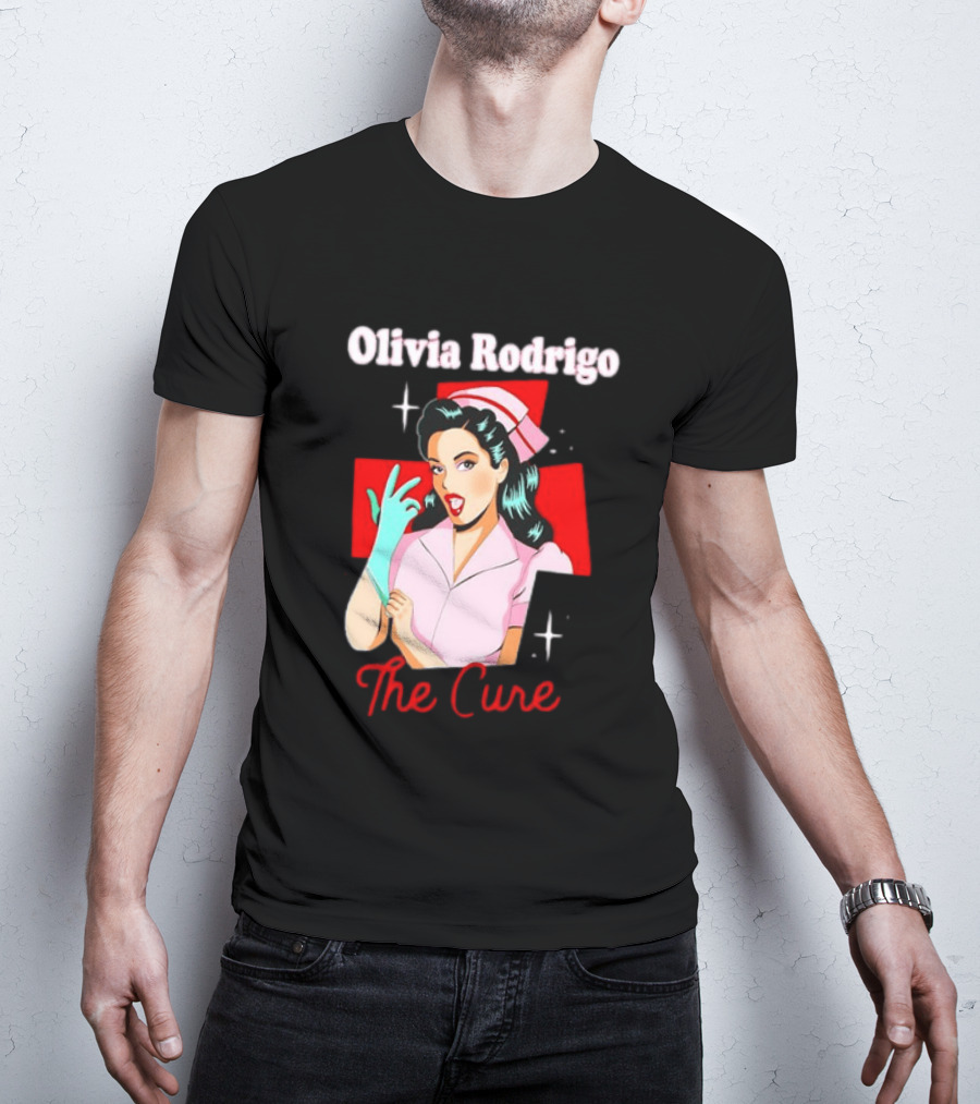 Olivia Rodrigo The Cure Pop Art Style Retro Nurse T-Shirt