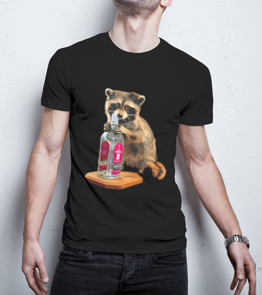 Erling Haaland Whiskey Raccoon Humor T-Shirt