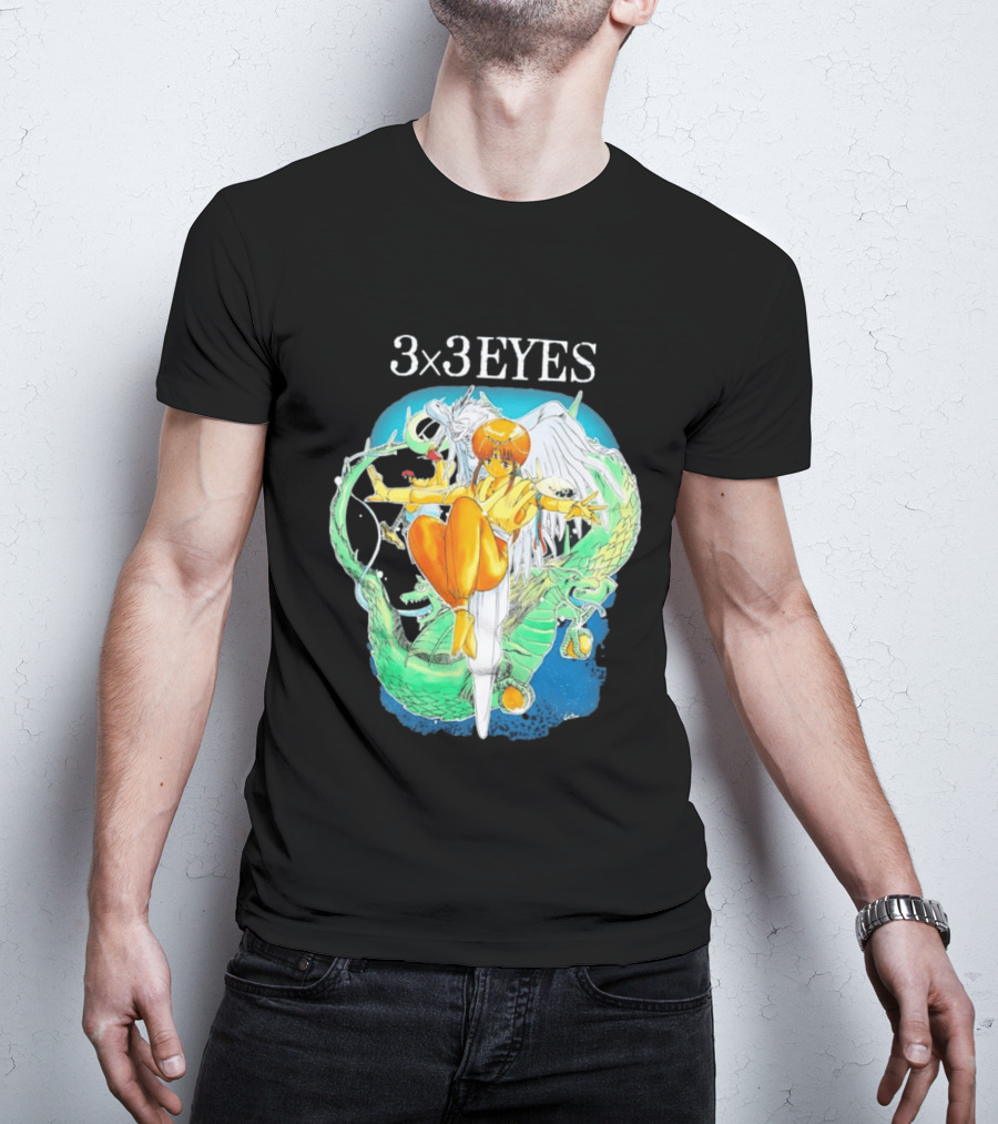 3×3 EYES Pai And Yakumo Winged Warrior Combat Scene T-Shirt