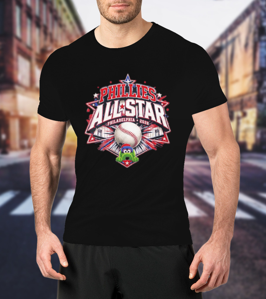 Phillies All Star Philadelphia 2026 Gritty Baseball Event Promo T-Shirt