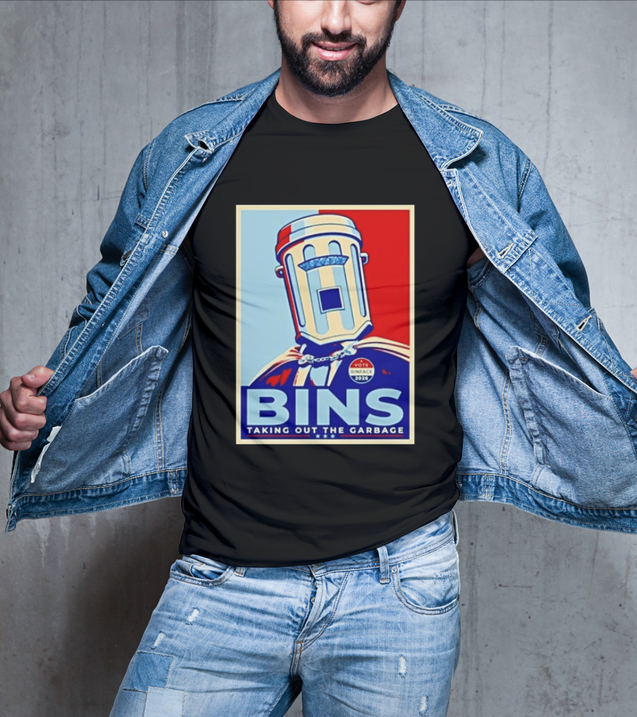 Binface Bins Hope Vote 2024 Taking Out The Garbage T-Shirt