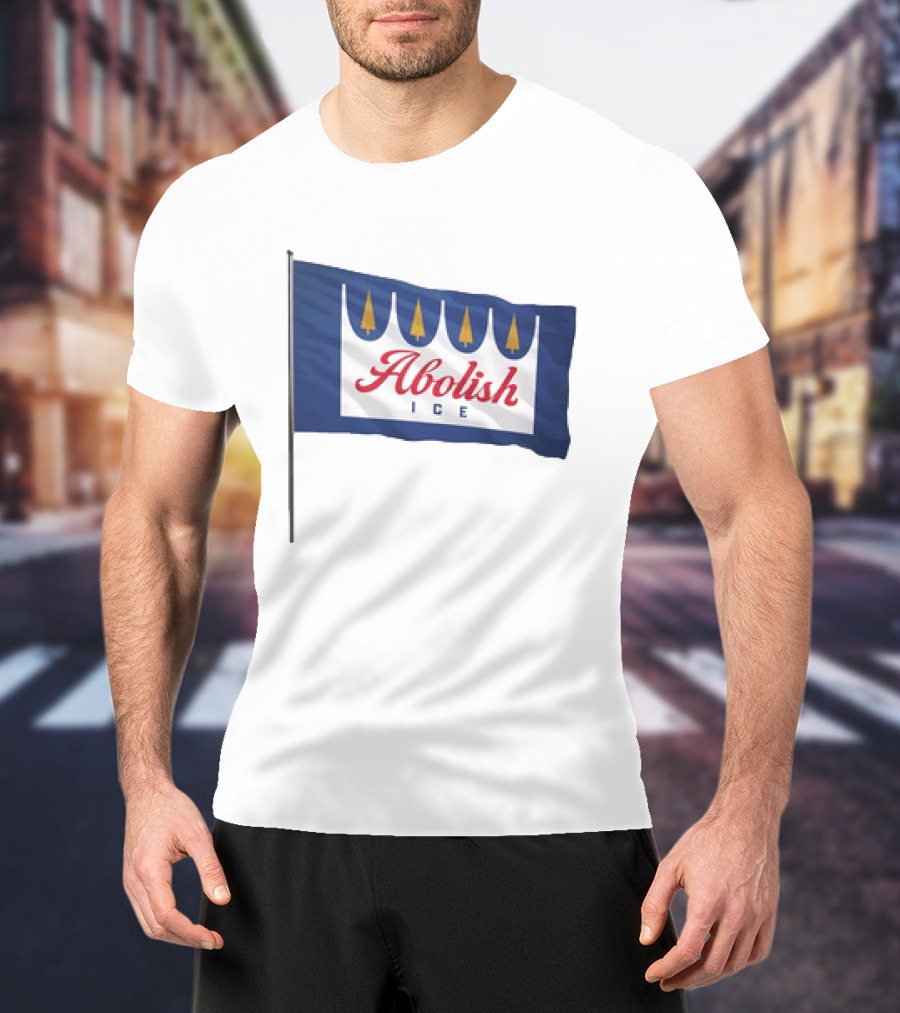 Abolish ICE Social Justice Flag With Crown Symbol For Immigration Reform T-Shirt