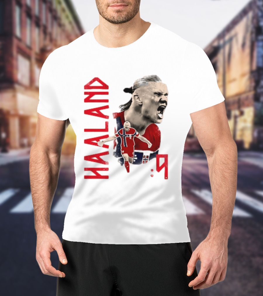 Haaland Norway National Soccer Star 9 T-Shirt