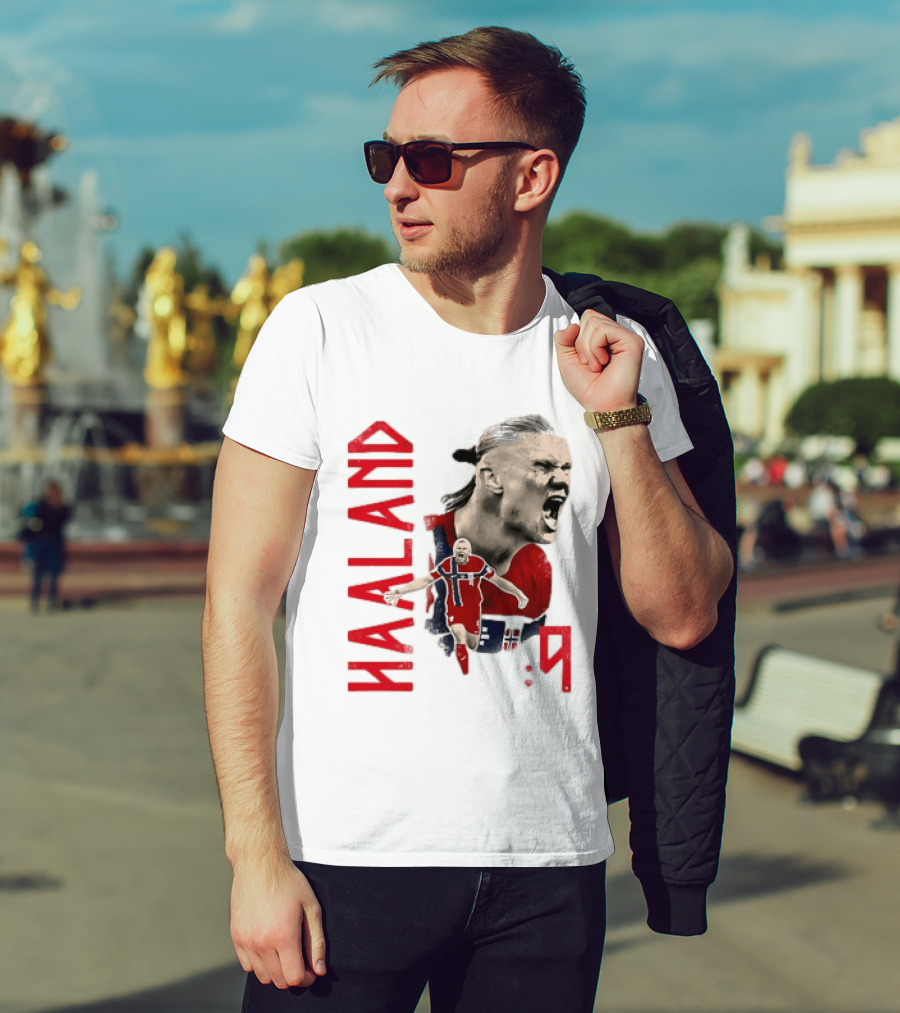 Haaland Norway National Soccer Star 9 T-Shirt