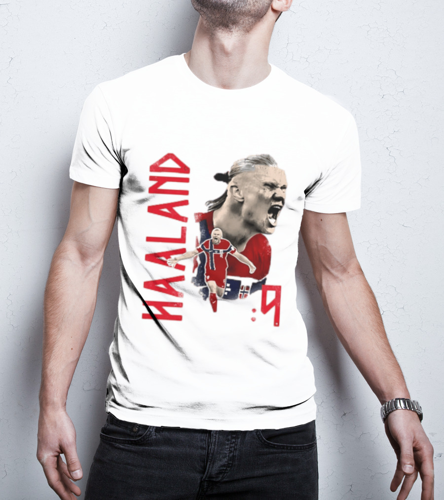 Haaland Norway National Soccer Star 9 T-Shirt