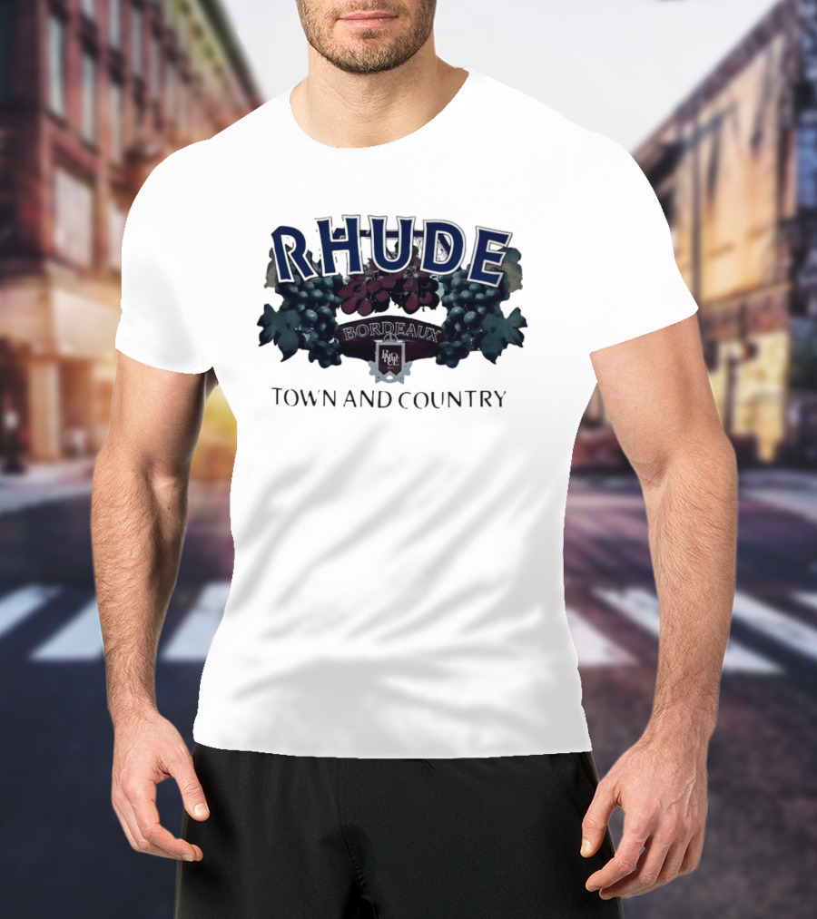 Rhude Bordeaux Town And Country Grapes T-Shirt