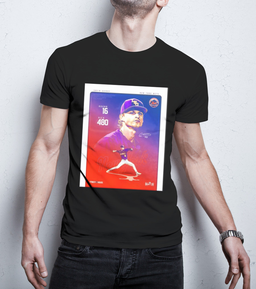 Gavin Guidry New York Mets Round 16 Pick 480 Draft 26 T-Shirt