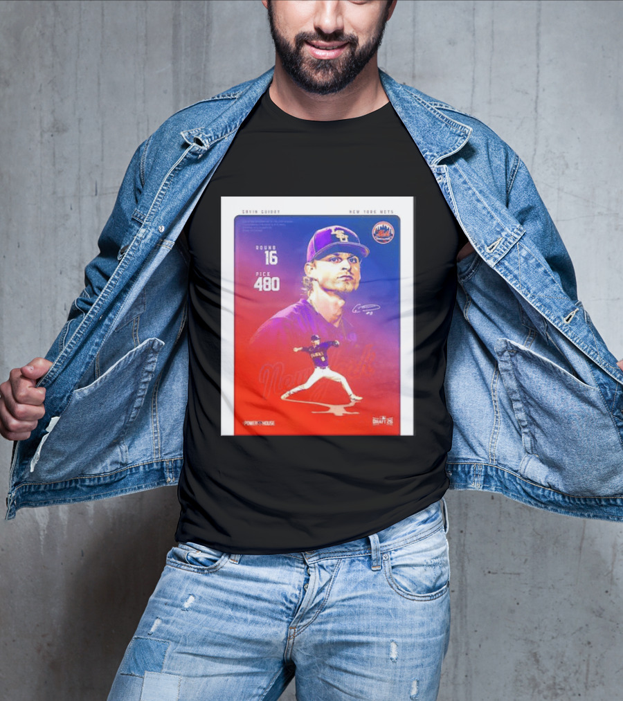 Gavin Guidry New York Mets Round 16 Pick 480 Draft 26 T-Shirt