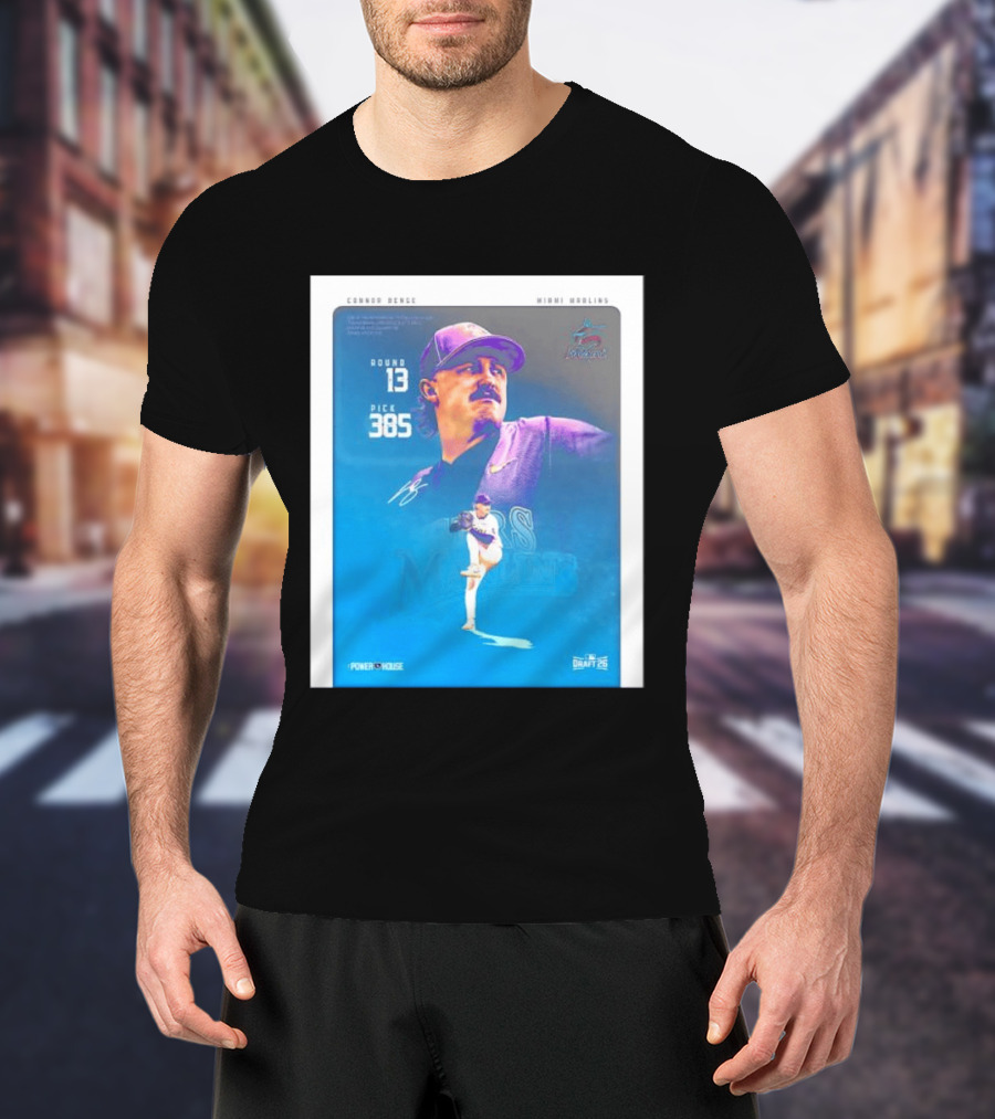 Connor Benge Miami Marlins Round 13 Pick 385 Draft 26 T-Shirt