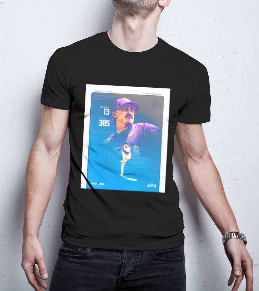 Connor Benge Miami Marlins Round 13 Pick 385 Draft 26 T-Shirt
