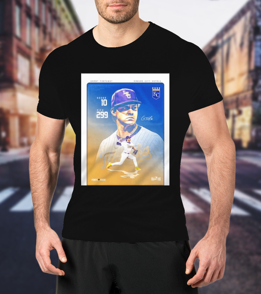 Grant Fontenot Kansas City Royals MLB Draft Round 10 Pick 299 T-Shirt