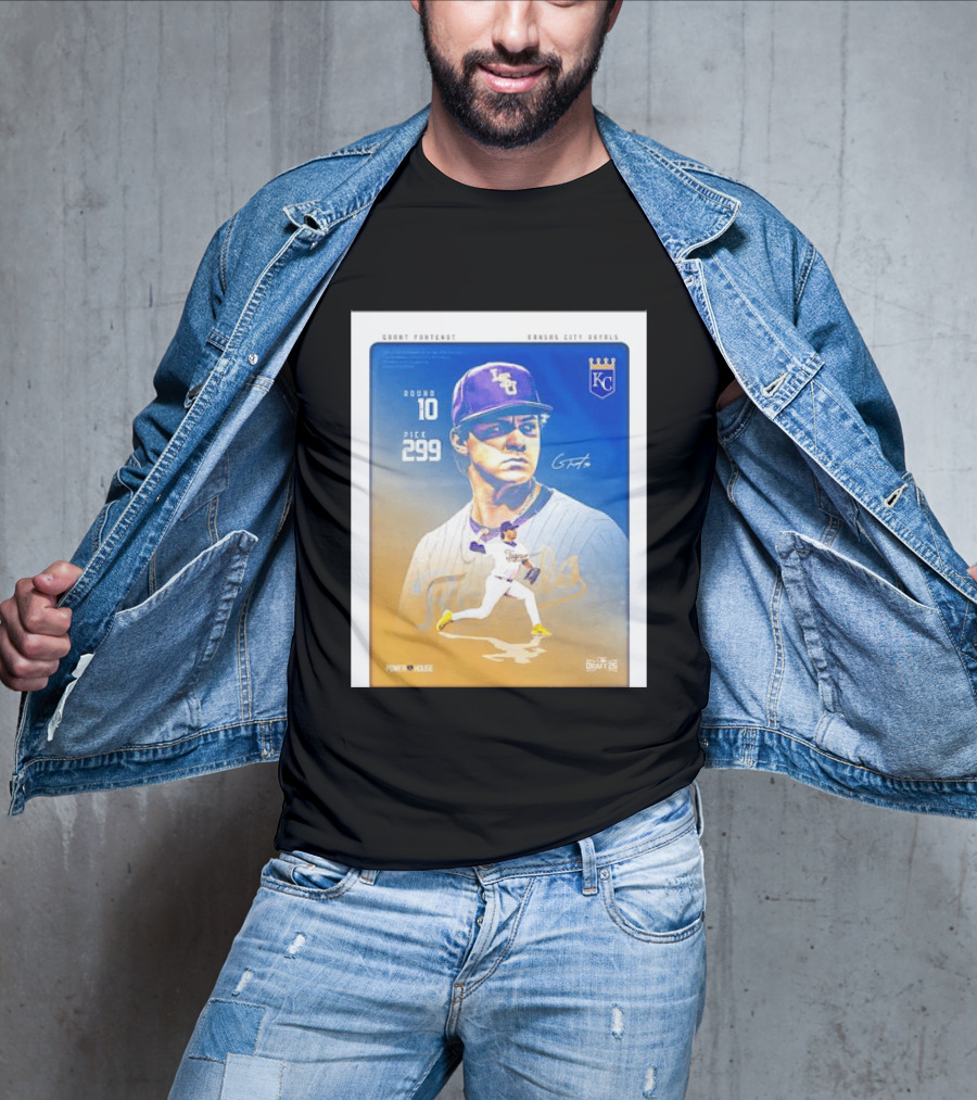Grant Fontenot Kansas City Royals MLB Draft Round 10 Pick 299 T-Shirt