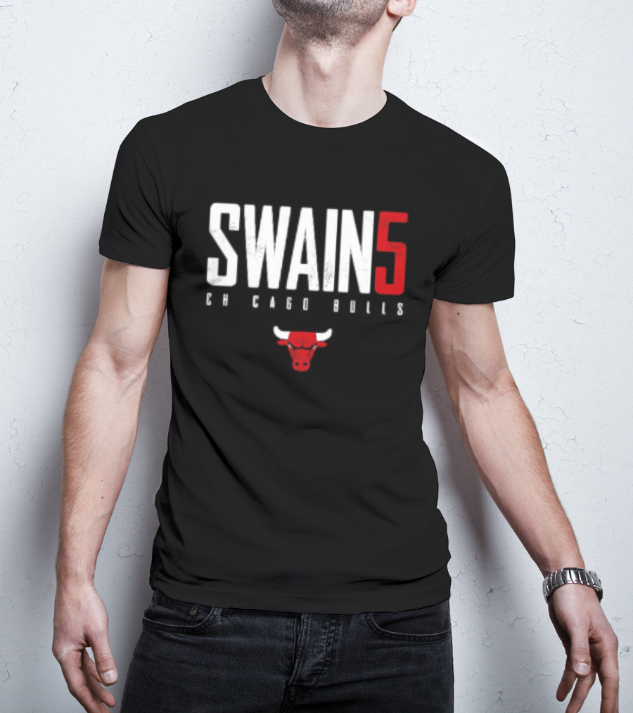 SWAIN 5 Chicago Bulls 23 Red Bulls T-Shirt