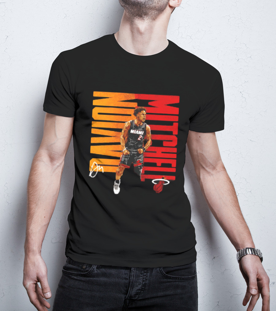 Davion Mitchell Miami Heat Number 2 Basketball Player T-Shirt