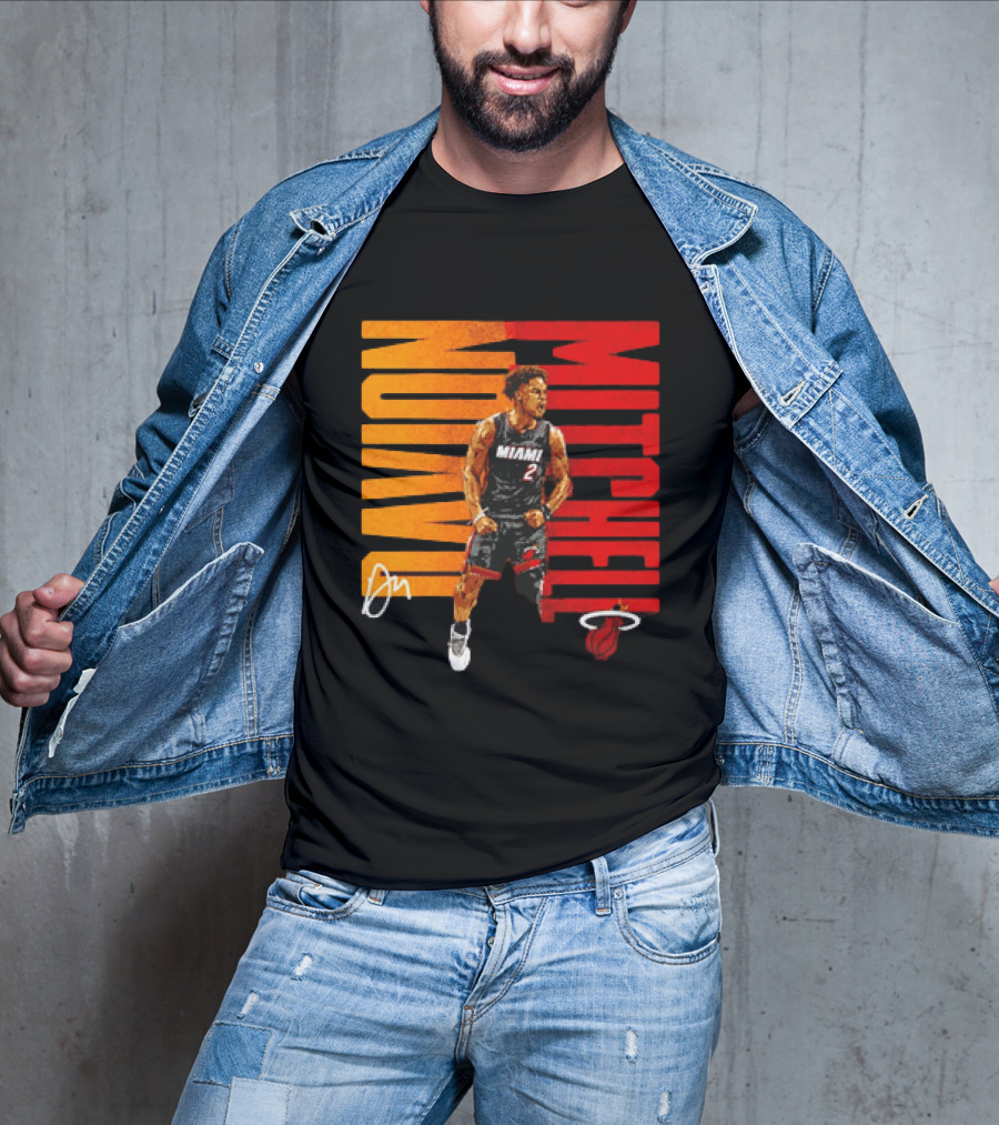 Davion Mitchell Miami Heat Number 2 Basketball Player T-Shirt