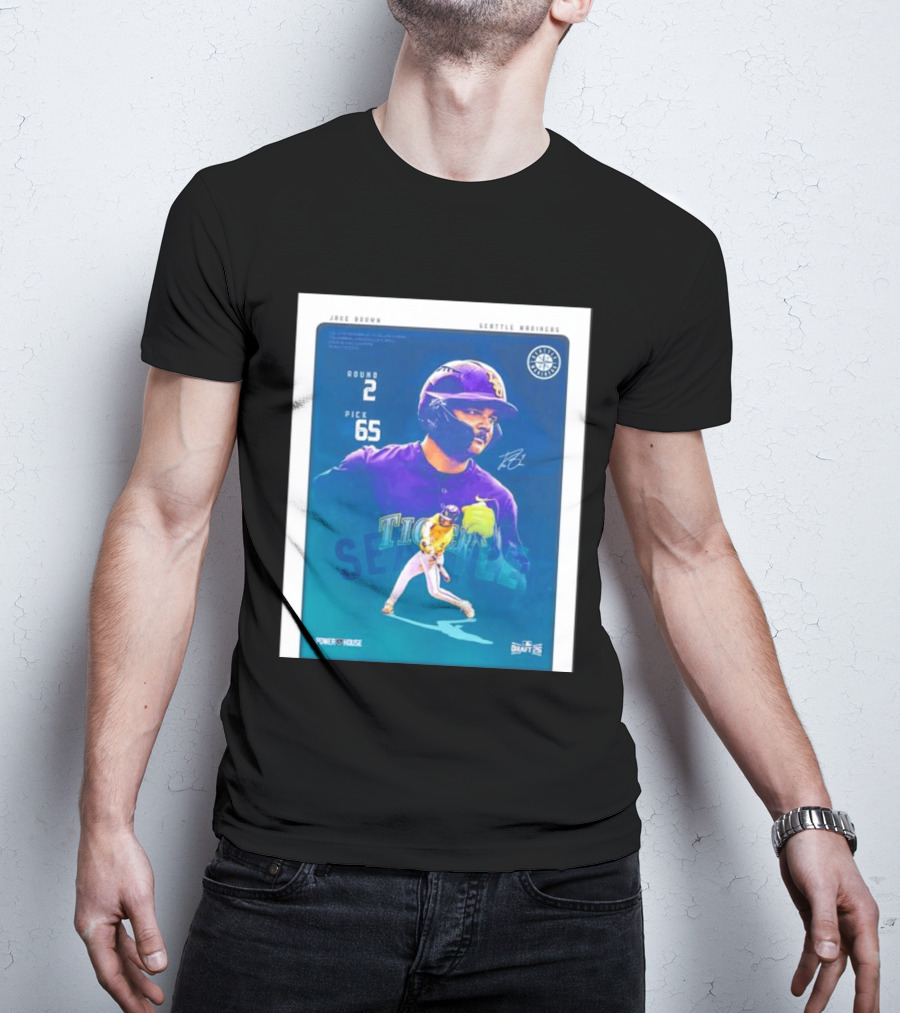 Jake Brown Seattle Mariners Round 2 Pick 65 Draft 26 Powerhouse T-Shirt