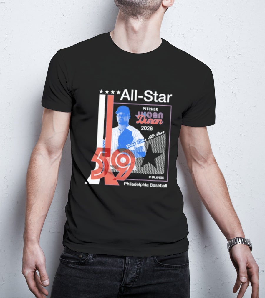 All Star Pitcher Jhoan Duran 2026 First Time Star 59 Philadelphia Baseball T-Shirt