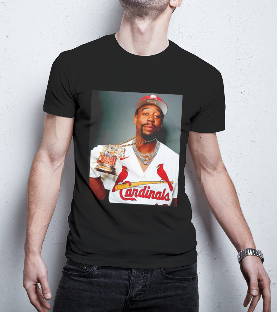 St Louis Cardinals Jordan Walker Champ Trophy Baseball T-Shirt