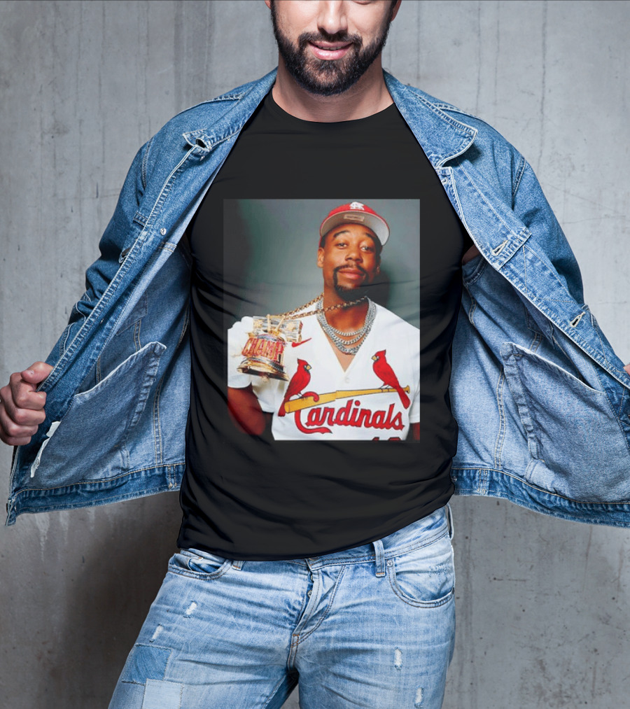 St Louis Cardinals Jordan Walker Champ Trophy Baseball T-Shirt