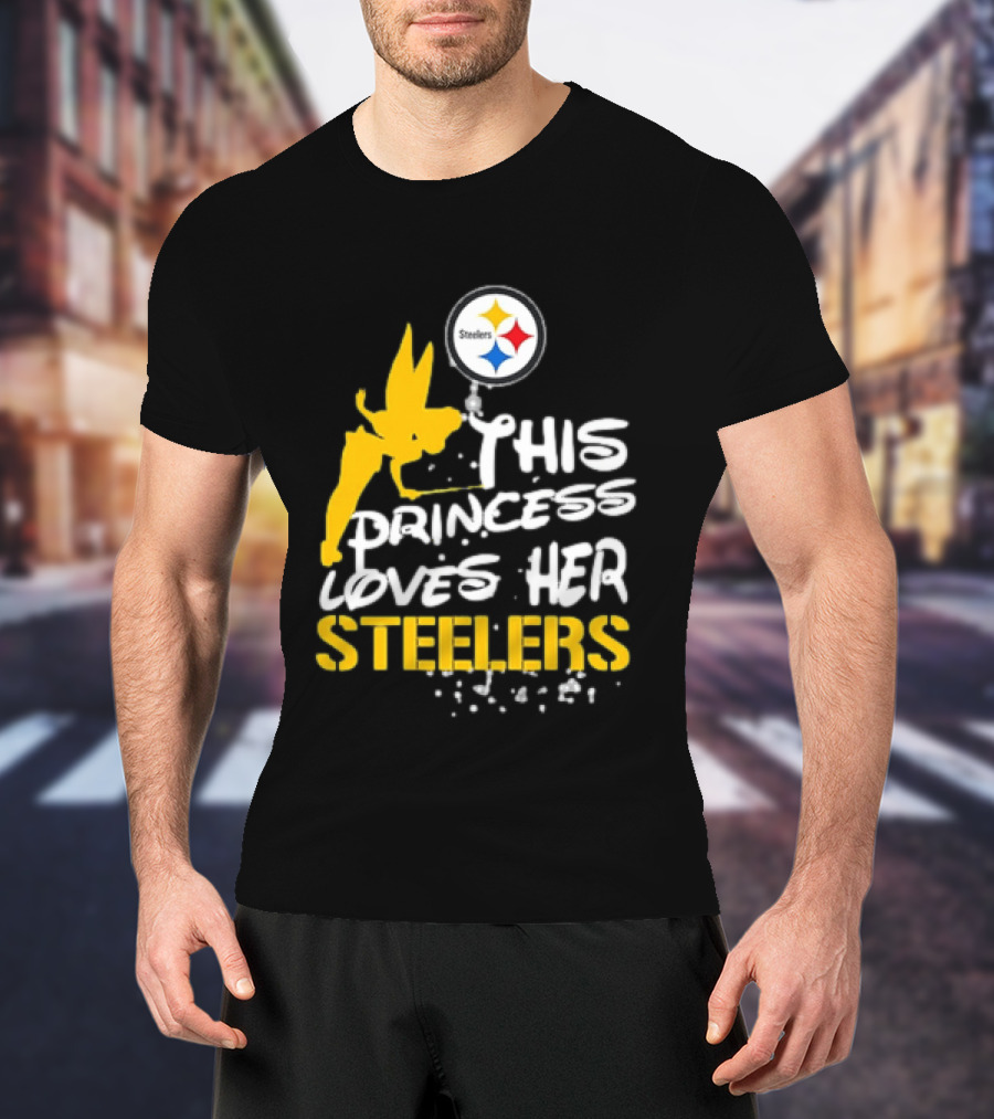 Tinkerbell This Princess Loves Her Steelers Pittsburgh Steelers T-Shirt
