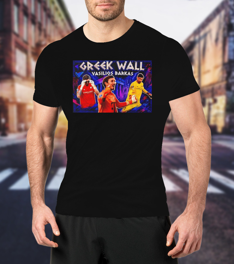Greek Wall Vasilios Barkas Goalkeeper Collage T-Shirt