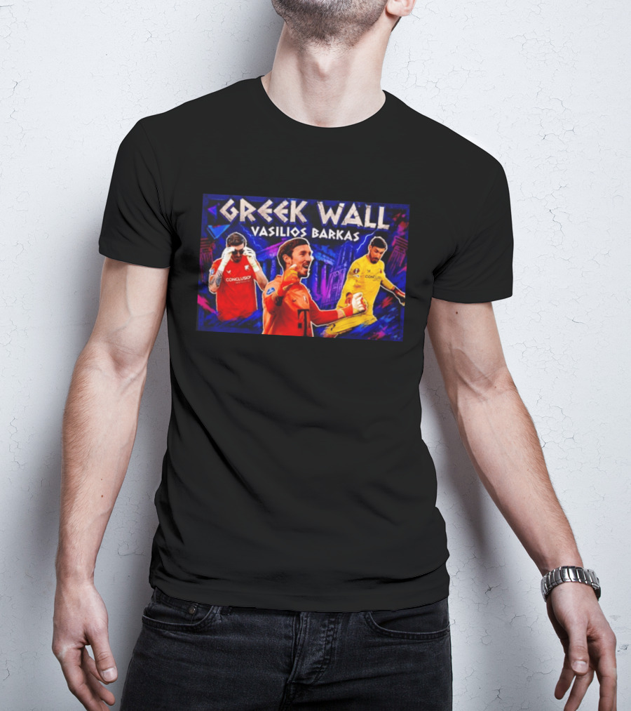 Greek Wall Vasilios Barkas Goalkeeper Collage T-Shirt