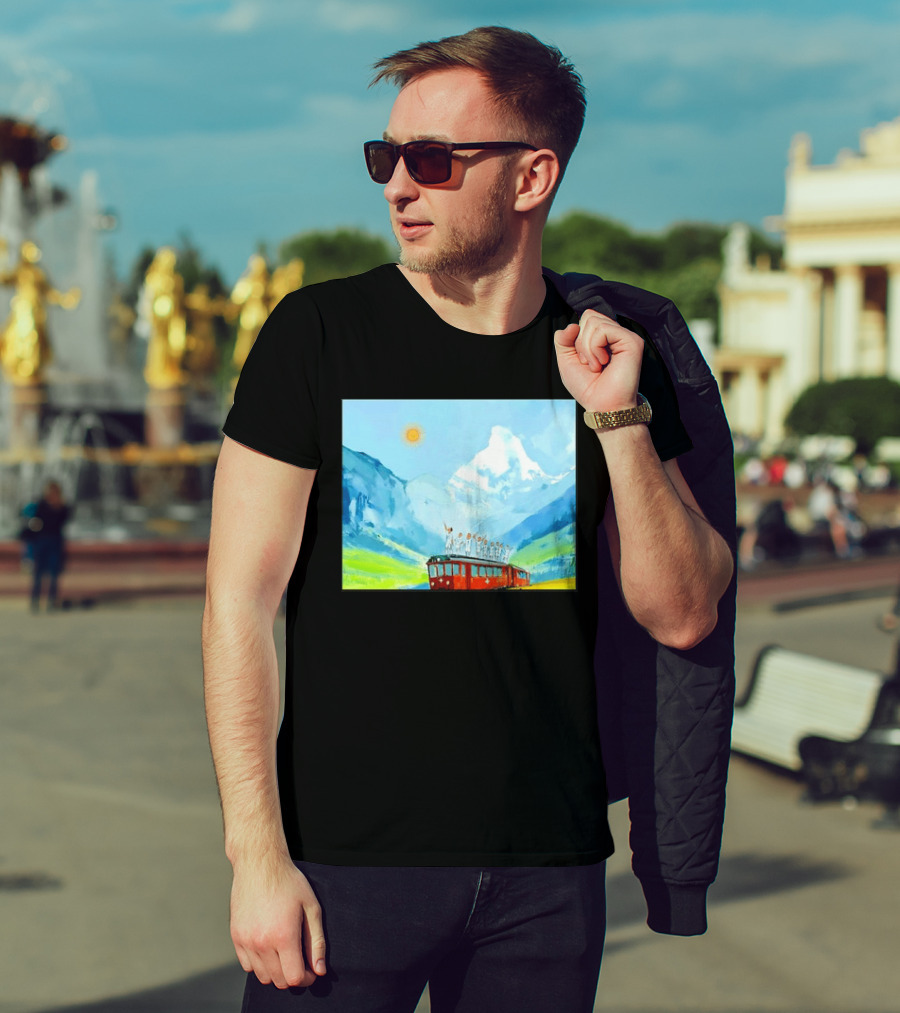 Lionel Messi Argentina Football Team Celebration On Swiss Alps Train T-Shirt