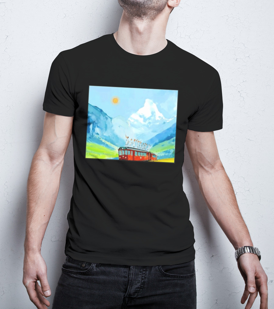 Lionel Messi Argentina Football Team Celebration On Swiss Alps Train T-Shirt
