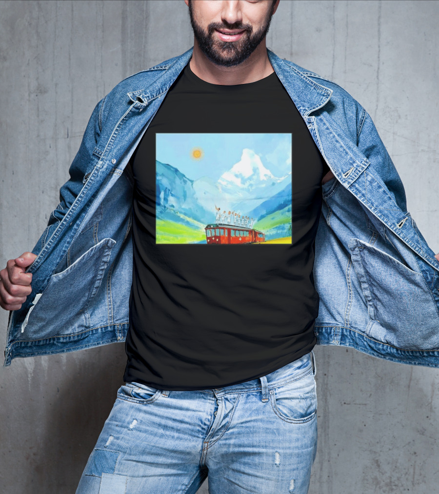 Lionel Messi Argentina Football Team Celebration On Swiss Alps Train T-Shirt